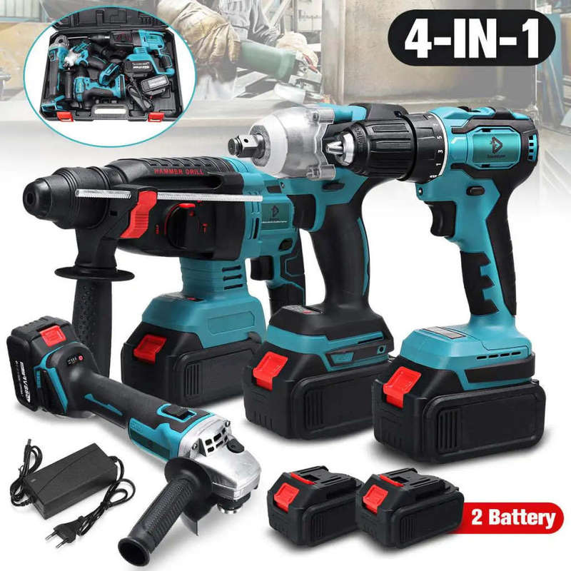 Outdoor Portable Professional Power Tool 4-Piece Set