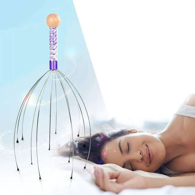Handheld head massager for head relaxation hair stimulation and stress relief