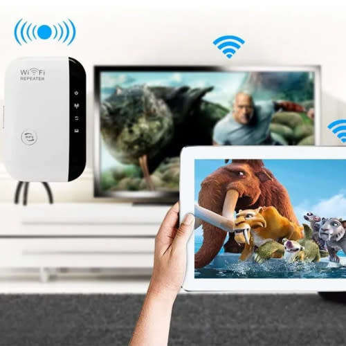 WiFi signal booster range extender repeater with integrated antenna LAN internet booster
