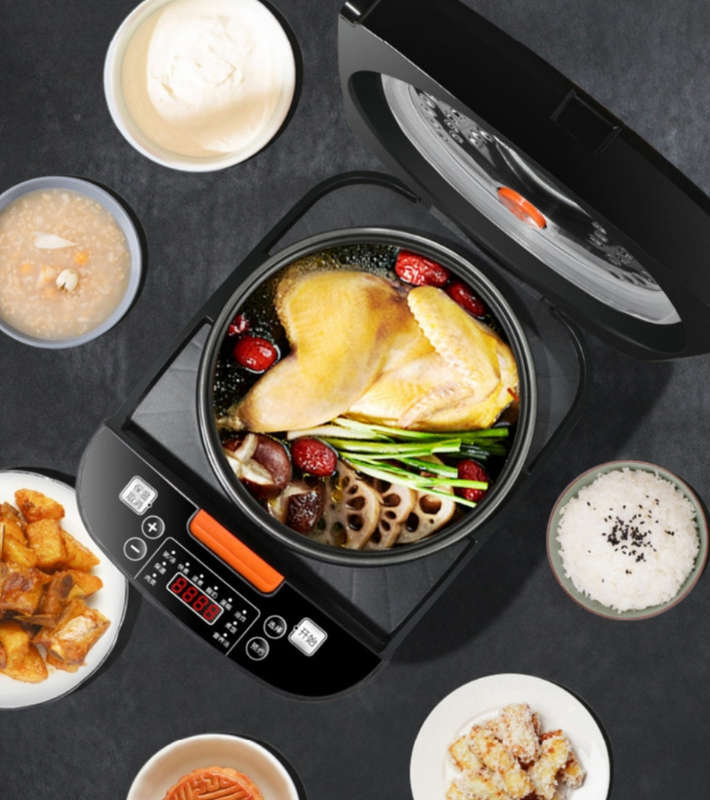 900W fully automatic intelligent digital touch LCD rice cooker non-stick pan