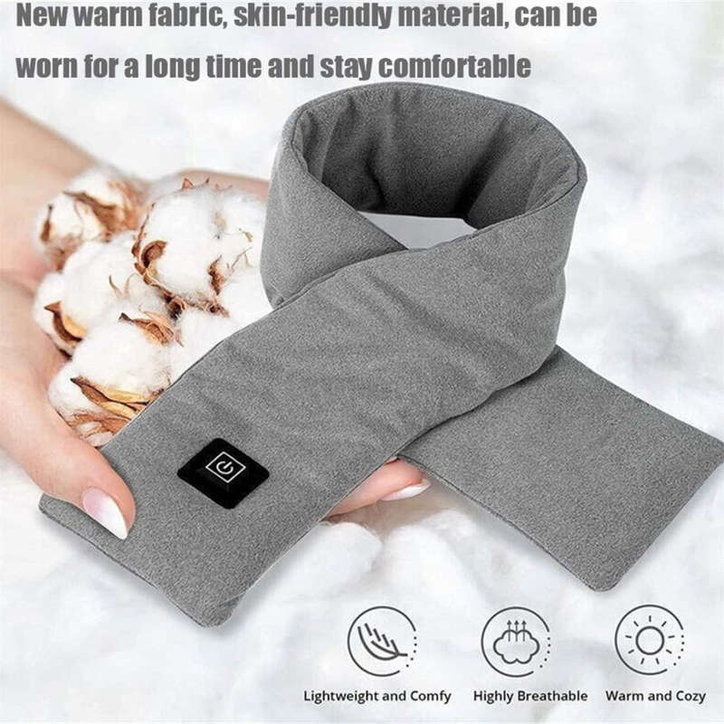 Smart Heating Scarf Neck Heating Pad Pain Relief Winter Warmth Scarf for Men and Women