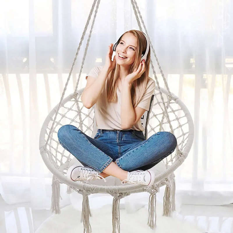 Swings Slides Hammock rocking chair Nordic style hanging tassel swing chair courtyard garden was sold for 476.00 on 3 Jul at 23 46 by yapashop in Johannesburg ID 619526331