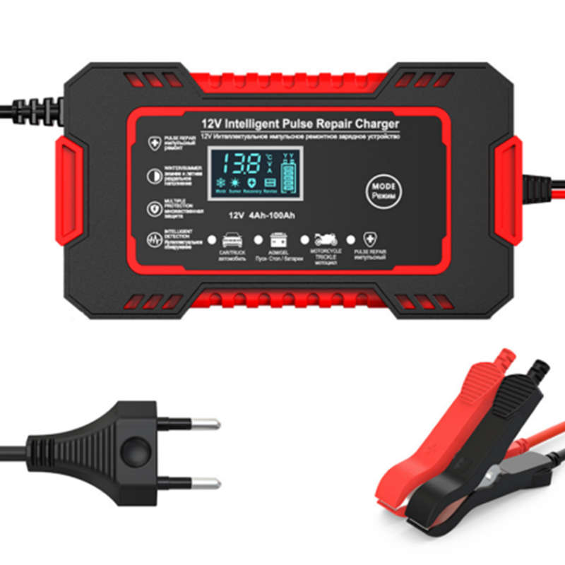 12V Digital Display Car Battery Charger Pulse Repair Fast Charging