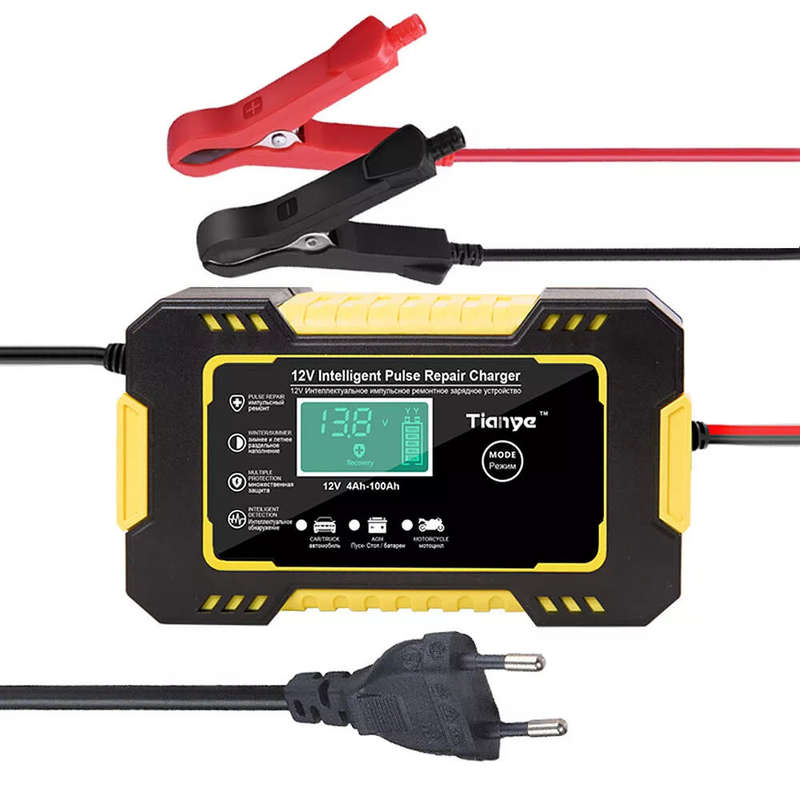 12V Digital Display Car Battery Charger Pulse Repair Fast Charging