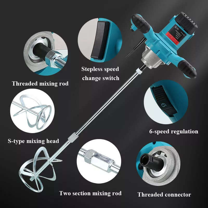 Powerful electric mixer putty cement paint mixer flour feed mixer