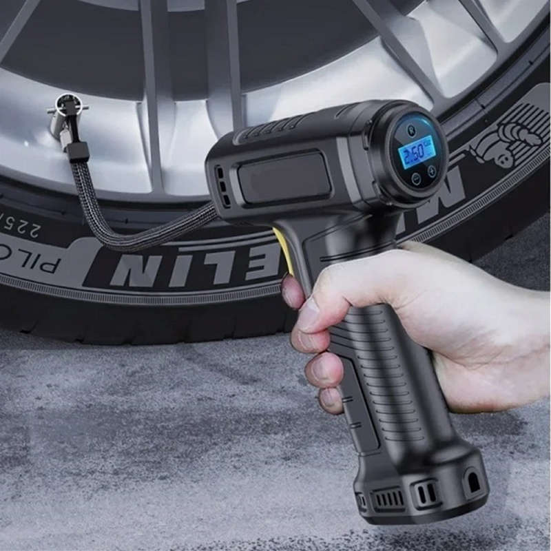 Car Tire Air Compressor Road Emergency Inflator with LED Light