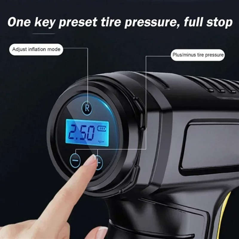 Car Tire Air Compressor Road Emergency Inflator with LED Light