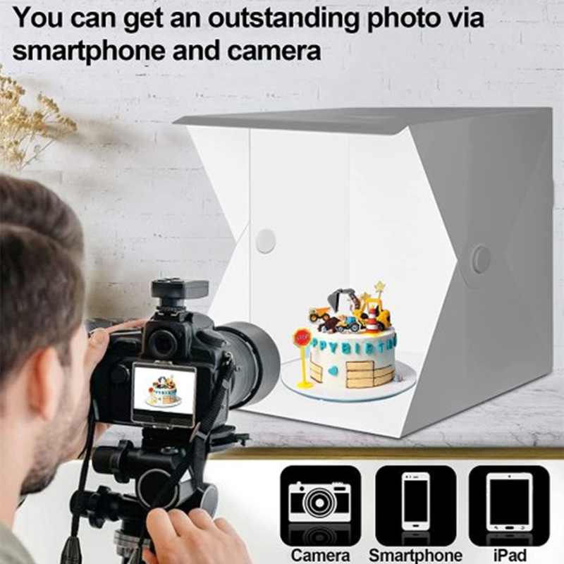 Mini Studio Light Box Portable Soft Box with LED Light