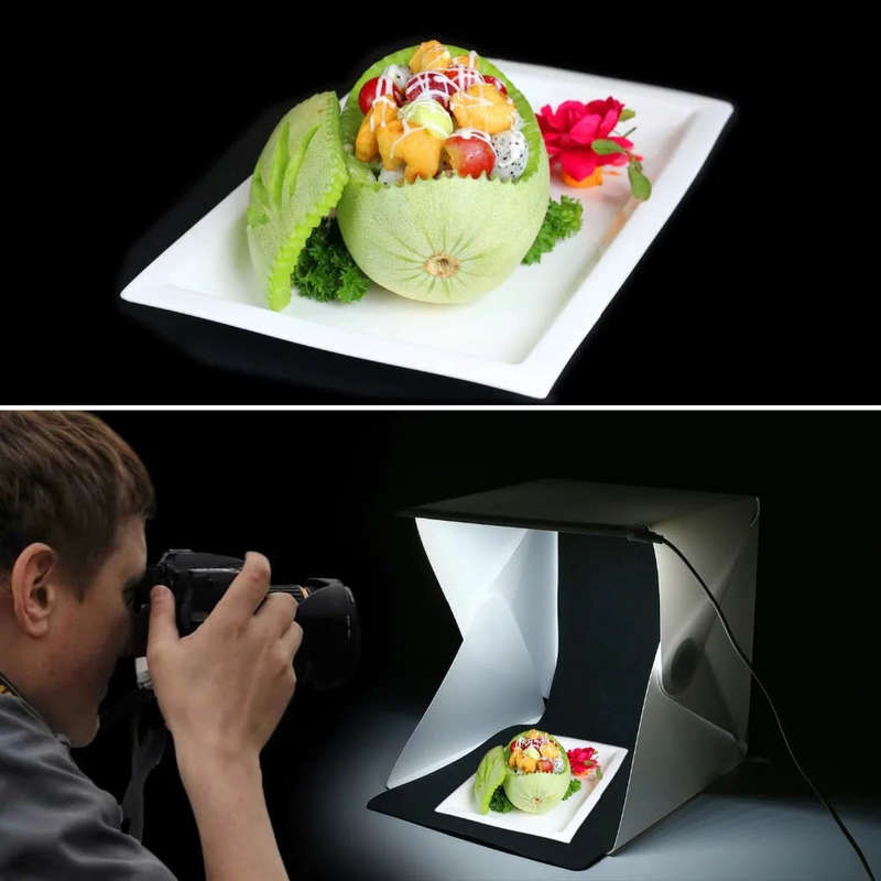 Mini Studio Light Box Portable Soft Box with LED Light
