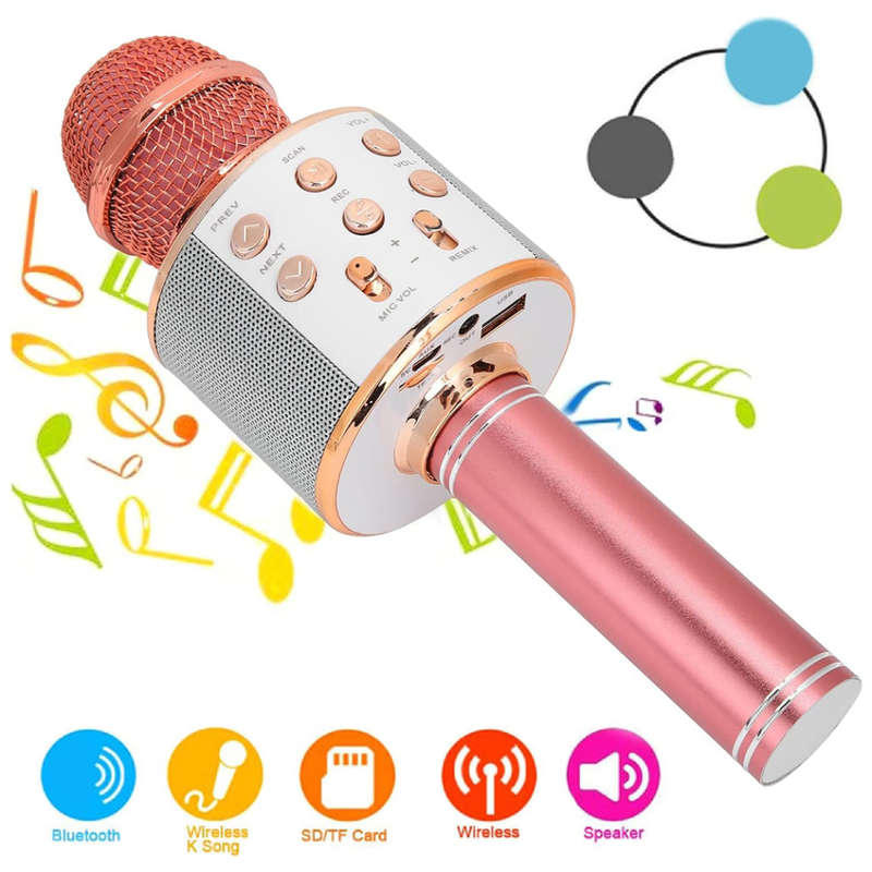 Wireless portable bluetooth microphone smartphone singing speaker for KTV, outdoor party