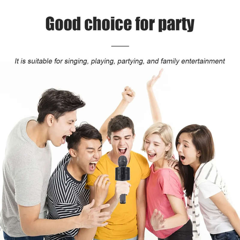 Wireless portable bluetooth microphone smartphone singing speaker for KTV, outdoor party