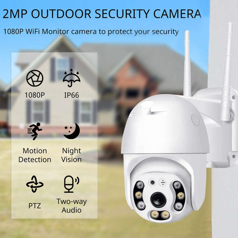 Outdoor WiFi camera home camera night vision, two-way audio, motion detection, remote access