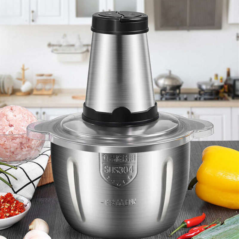 3L Electric Meat Grinder Stainless Steel Meat Mixer Food Chopper