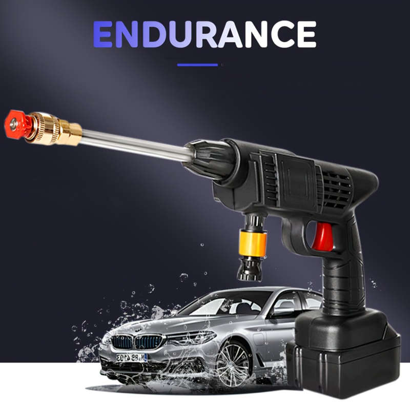 Portable 48V Cordless Car Wash Kit with High Pressure Spray Gun Rechargeable Car Wash Gun