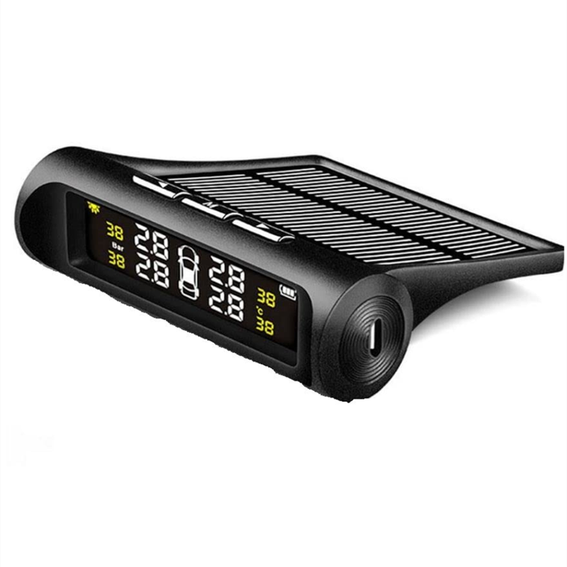 Solar powered tire pressure monitoring system waterproof wireless TPMS with 4 sensors
