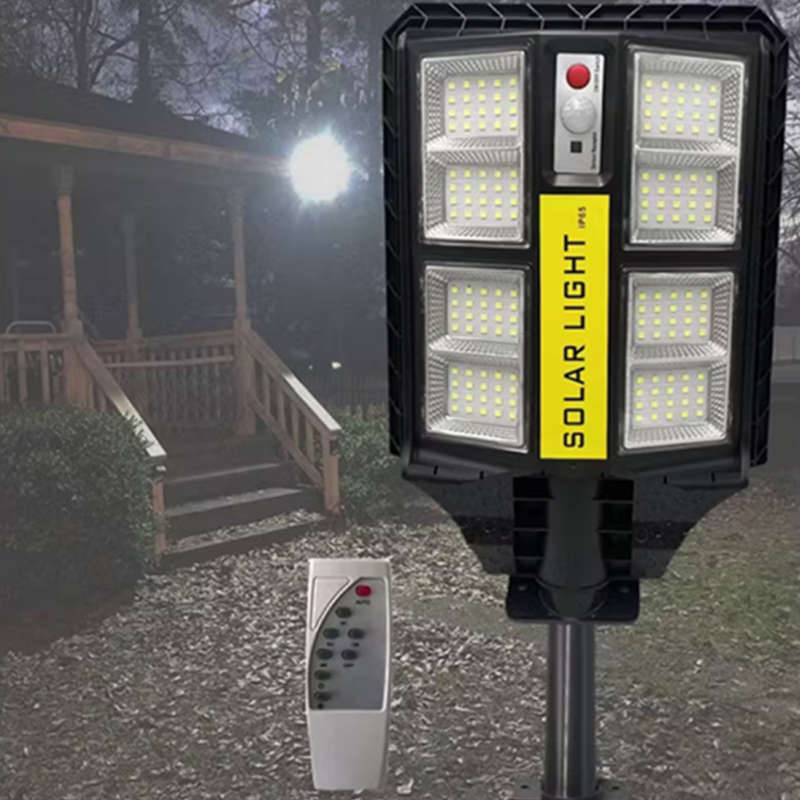 200W outdoor solar street light human body induction street light with remote control and light pole