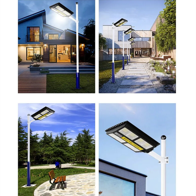 200W outdoor solar street light human body induction street light with remote control and light pole