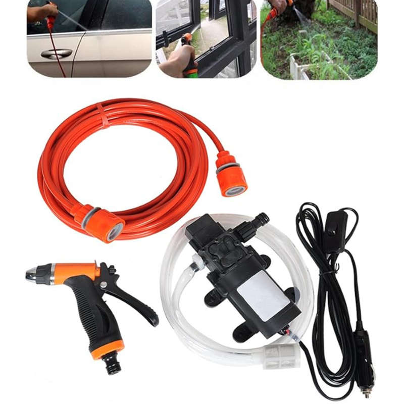12V portable electric high pressure cleaning pump fast car wash multifunctional car wash gun