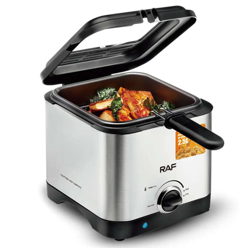 RAF Electric Deep Fryer Visible Stainless Steel Electric Deep Fryer for Fried Chicken