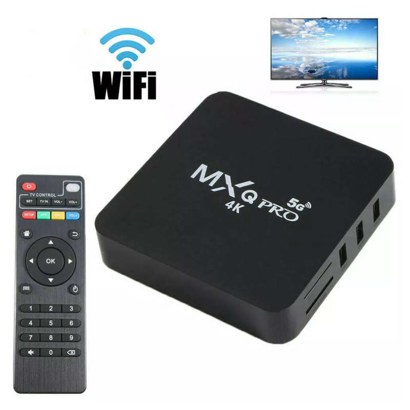 MXQ Pro 5G Android TV Box WiFi Remote Control Media Player Set Top Box