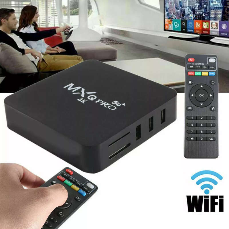 MXQ Pro 5G Android TV Box WiFi Remote Control Media Player Set Top Box