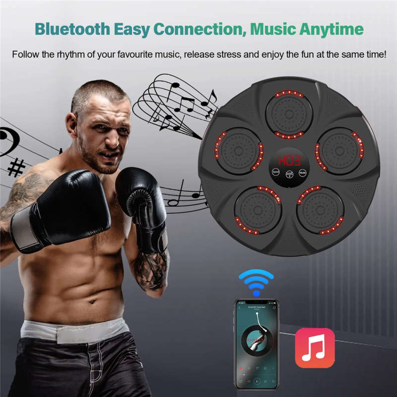 Music Boxing Machine Wall Mounted Music Bluetooth Trainer Adult Boxing Exercise Machine