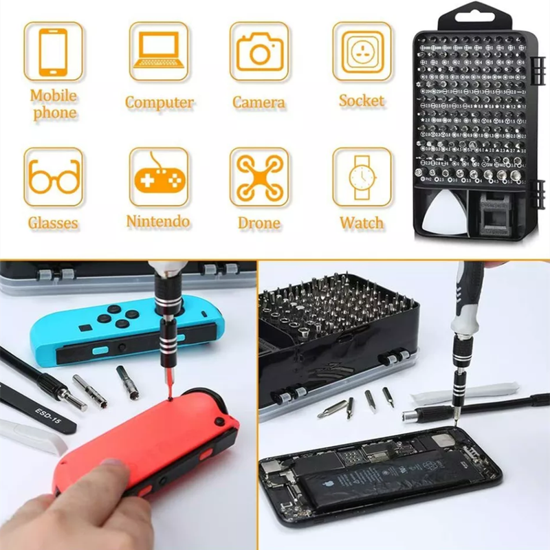 115 in 1 Magnetic Screwdriver Set Mobile Phone Computer Game Console Repair Hand Tool Kit