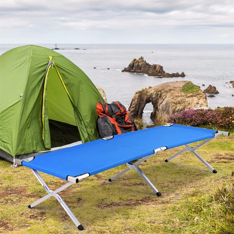 Aluminum Folding Camping Bed Outdoor Portable Military Bed Hiking Belt Bag Outdoor Furniture