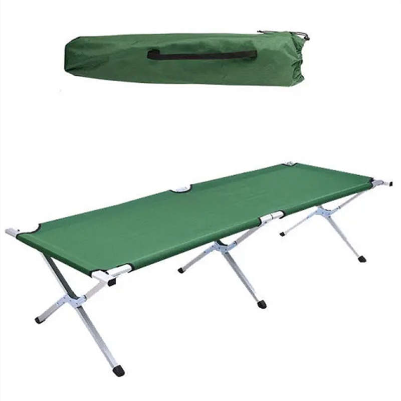 Aluminum Folding Camping Bed Outdoor Portable Military Bed Hiking Belt Bag Outdoor Furniture