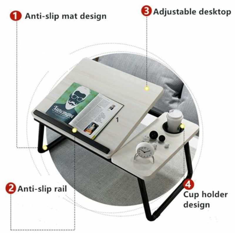 Adjustable laptop table horizontal desktop panel design office desk
