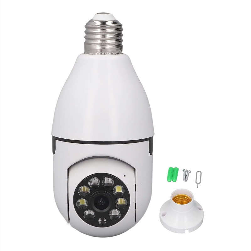 WiFi Bulb Camera E27 Home Security Camera Indoor 360 Degree PTZ Surveillance Camera