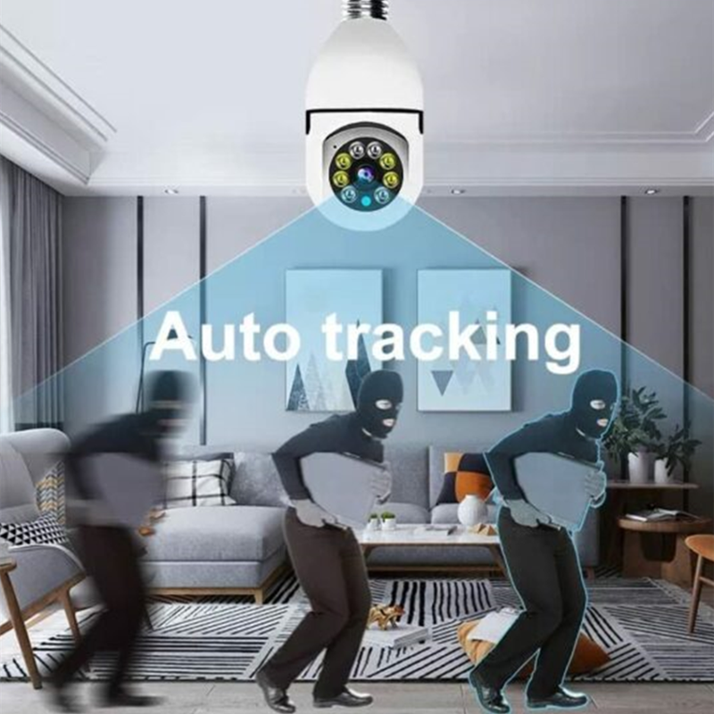 WiFi Bulb Camera E27 Home Security Camera Indoor 360 Degree PTZ Surveillance Camera