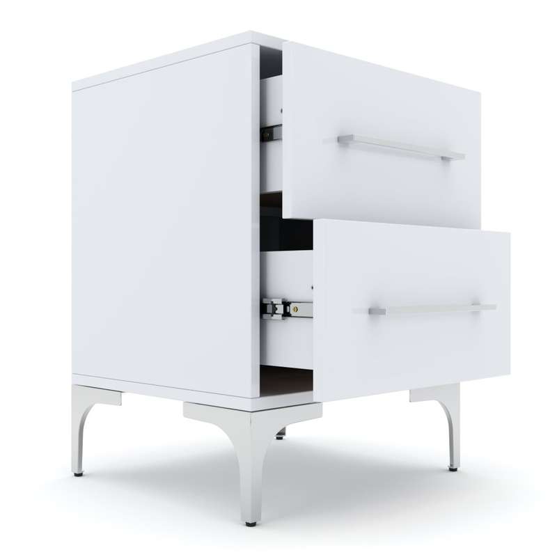 High Gloss Two Drawer Pedestal