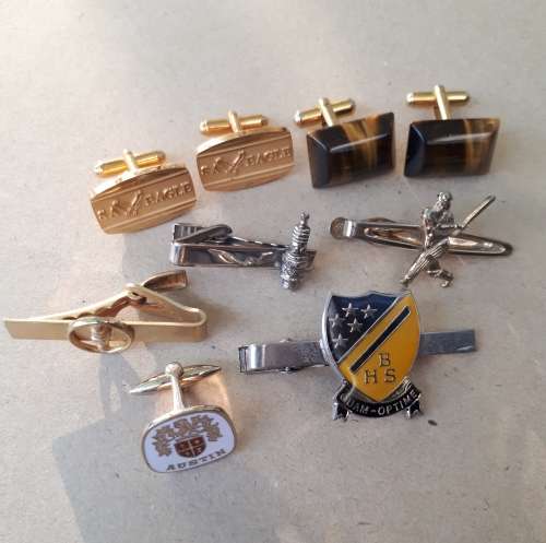 Vintage Cufflinks and Tie clips