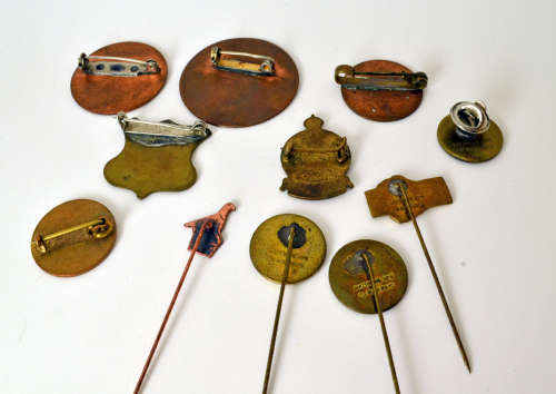 Rare Northern Rhodesia Olympic and Empire Games NOC badge plus selection of Rhodesian pin badges