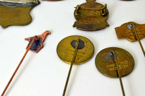 Rare Northern Rhodesia Olympic and Empire Games NOC badge plus selection of Rhodesian pin badges