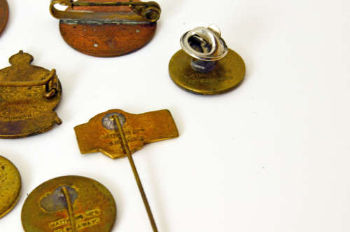 Rare Northern Rhodesia Olympic and Empire Games NOC badge plus selection of Rhodesian pin badges
