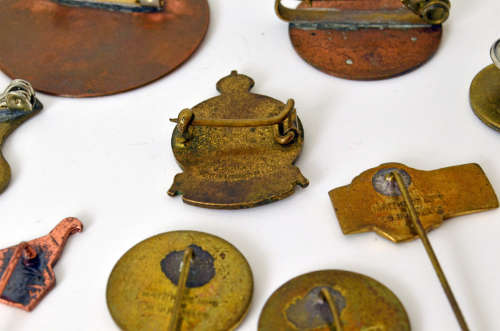 Rare Northern Rhodesia Olympic and Empire Games NOC badge plus selection of Rhodesian pin badges