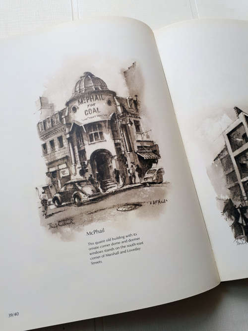 Philip Bawcombes Johannesburg  large book with vintage watercolour images of classic Johannesburg