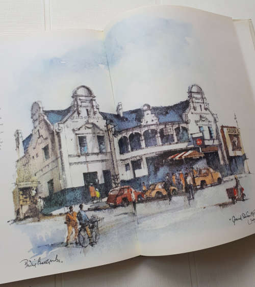 Philip Bawcombes Johannesburg  large book with vintage watercolour images of classic Johannesburg