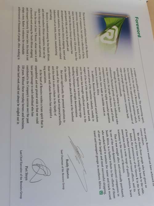 South African Shipping book Horizons the Story of Rennies Group with slip-case (signed) Rare