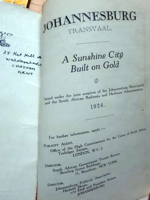 Johannesburg Traffic Plan book published in 1960 including 40th Anniversary of 1926 book