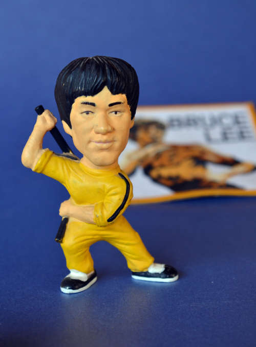 Legend of Bruce Lee  King of Kung Fu figurine VHS tape and Biography