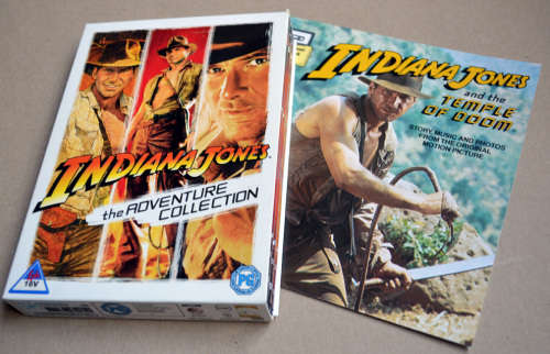 Indiana Jones  DVDs (4 x DVDs in boxed set) plus The Temple Of Doom 1984 booklet
