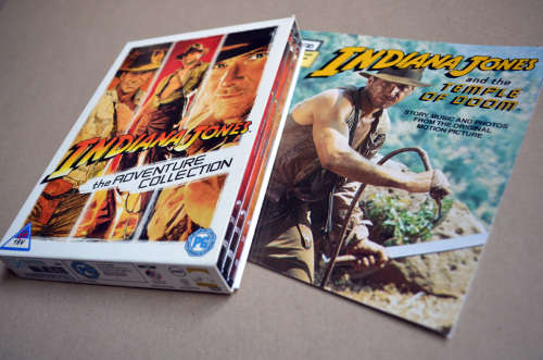 Indiana Jones  DVDs (4 x DVDs in boxed set) plus The Temple Of Doom 1984 booklet