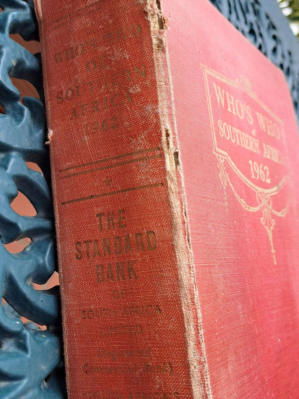 Who`s Who of Southern Africa 1962 Hardcover. Large book with 1084 pages
