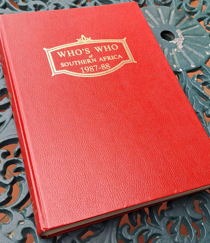 Who`s Who of Southern Africa 1987/88 Hardcover. Large book with 628 pages