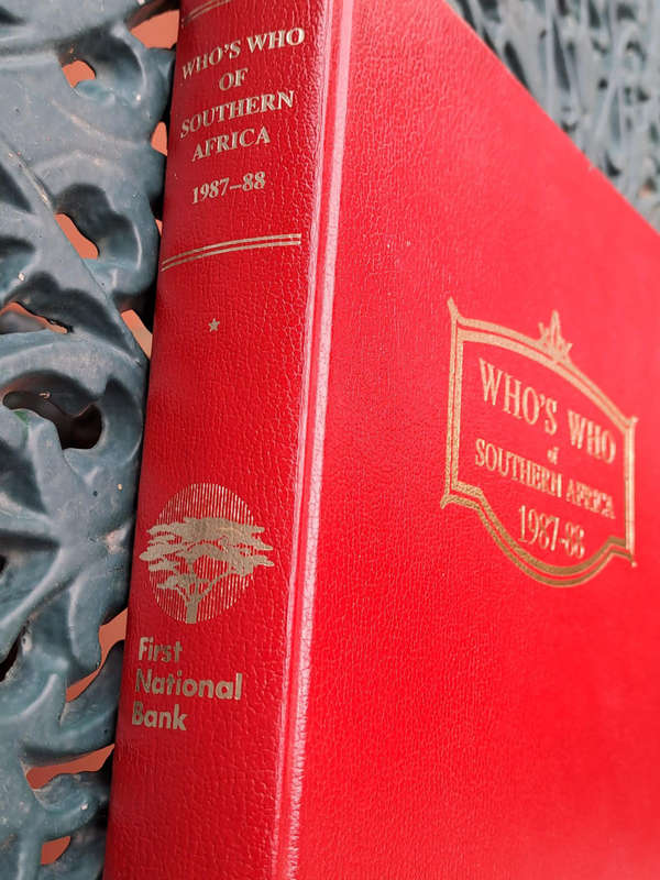 Who`s Who of Southern Africa 1987/88 Hardcover. Large book with 628 pages