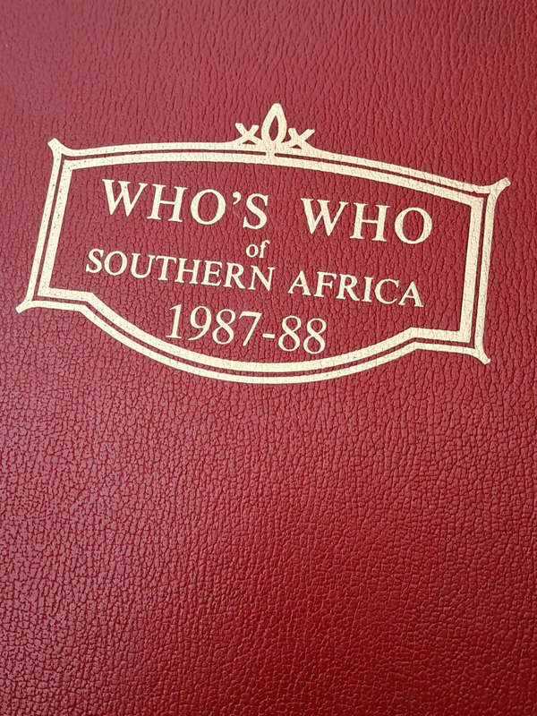 Who`s Who of Southern Africa 1987/88 Hardcover. Large book with 628 pages