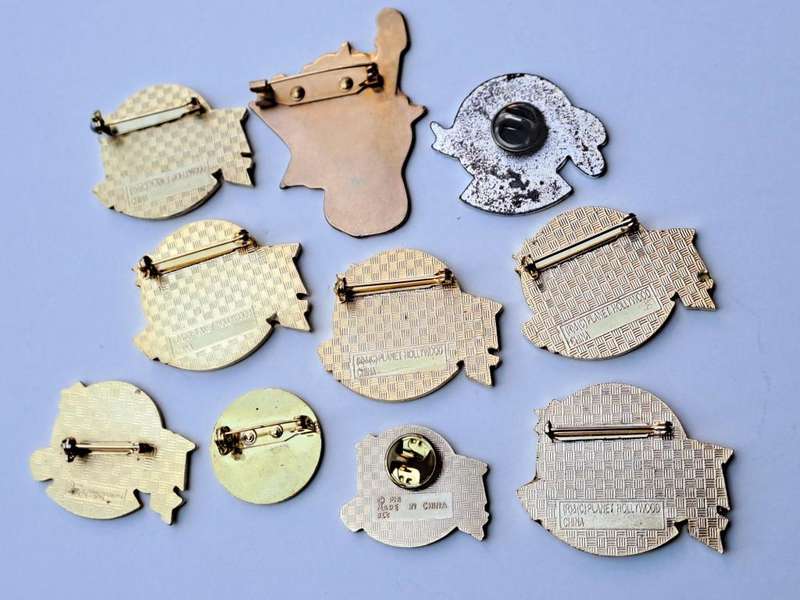 Planet Hollywood 7 Vintage Pin badges 1990s. The restaurant was founded in New York City in 1999